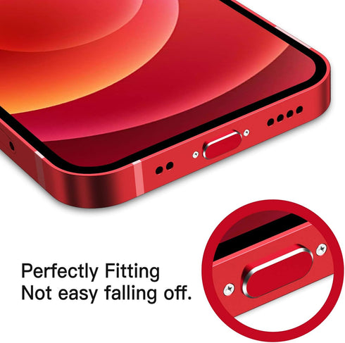 2 Pack Anti Dust Plugs for iPhone 13 Pro Max 14 12 Mini Dust Cover 8 Pin Dust Plug with Mini Storage Box iPhone Charging Port Plugs for iPhone 11 ...