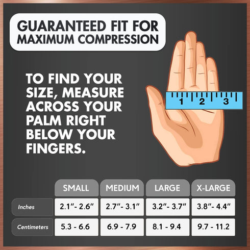 Dr. Frederick's Original Copper Arthritis Glove - 2 Gloves - Perfect Computer Typing Gloves - Fit Guaranteed - Large...