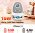 ANNSKIN Wireless Charger Mount 15W Cute Dinosaur Fast Charging Car Phone Holder Stand Silicone Anti-Slip Desk Phone Stand Compatible with iPhone S...