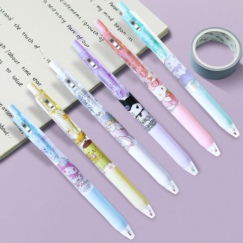 6 Pcs Cute Cartoon Pens Kawaii Kitty Ballpoint Pens School Supplies Anime Cartoon School Supplies 0.5mm...