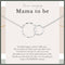 HOPE LOVE SHINE New Mom Necklace – Pregnancy Gift for Expecting Mom, First Time Mom Jewelry – Sterling Silver/Gold Double Circle Pendant with Gift...