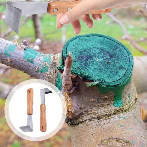 DOITOOL Felled Draw Shave Knife: 2pcs Bark Removal Tool Straight Drawing Knife Woodworking Tool Log Debarker Tool Bark Peeler Bark Stripping Tool...