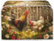 Rooster Toaster 4 Slice Cover Dust for Kitchen, Daisy Anti-Sputtering Bread Cover Washable Bread Maker Cover Dust Cover, Elastic Bread Toaster Cov...