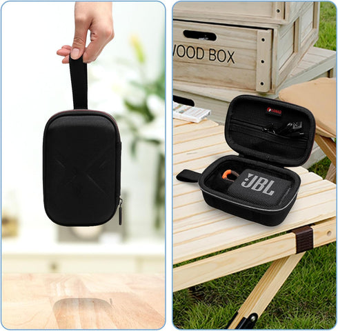 XANAD Black Case for JBL Go3 / Go 3 Eco Portable Wireless Bluetooth Speaker - Travel Protective Carrying Storage Case...
