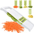 5 in 1 Mandoline Slicer Vegetable Slicer Mandolin Multi Blade Potato Veggie Slicer Vegetable Cutter Julienne Shredder Potato Slicer Green...