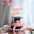 Rose Gold Glitter Congrats RN 2025 Cake Topper - 2025 Graduation Party Decoration, 2025 Nurse Congrats Grad Photo Prop...