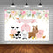 Lofaris Pink Farm Animals Birthday Backdrop - Barnyard Theme Background for Little Princess Birthday Party Decorations - Cute Farmhouse Flower Gir...