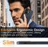 Classy Design Luxury Leather Phone Case for iPhone 11 Non-Slip Grip Full Body Ultra Slim Protective Case (2019,6.1”) (Blue)...