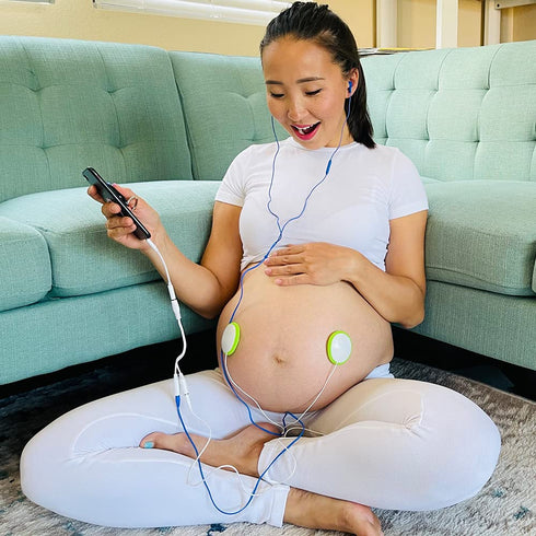 Premium Award-Winning Baby Bump Headphones; #1 Pregnancy Speakers to Play Music, Sound and Talk to Your Baby, White...