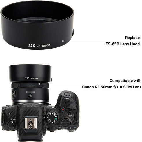 Lens Hood for Canon RF 50mm F1.8 STM on EOS R6 R5 RP R Camera, Reversible Lens Shade Replace Canon ES-65B Lens Hood, Compatible with 43mm Filters ...