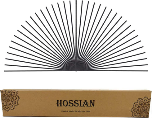 HOSSIAN 70 Pieces Fiber Reed Diffuser Replacement Refill Sticks, Diffuser Refills, Spa, Aromatherapy (12" x 3mm, Black)...
