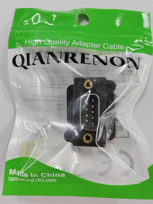 QIANRENON DB9 Panel Mount Straight Through Connector 9-pin RS232 Serial Male to Male Panel Mount Socket Converter Coupler, for Communication Netwo...