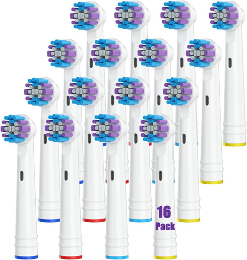 Toothbrush Replacement Heads Compatible with Oral B Braun?Pack of 16 Professional Electric Toothbrush Heads for Oral-B 7000/Pro 1000/9600/ 5000/30...