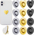 Flutesan 12 Pcs Phone Charm Hook Phone Charms Adhesive Metal Finger Grip Cell Finger Ring Loop Stand for DIY Hanging Round and Heart Holder Cute K...