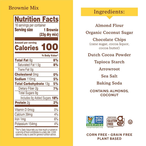 Simple Mills Almond Flour Baking Mix, Chocolate Brownie Mix - Gluten Free, Plant Based, 12.9 Ounce (Pack of 1)...