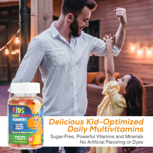 Nature's Nutrition Vitamins for Kids Multivitamin Gummies, Kids Vitamins Gummy Sugar Free, Vitamin C, B6, B12, D3 & Zinc for Children's Immune Sup...