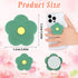 Green Daisy Silicone Cute Flower Phone Grip Accessories, Cell Phone Grips for Back of Phone, Mobile Phone Hand Holder, Phone Case Holder Grip for ...