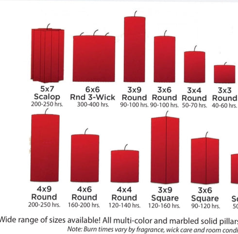 Wicks N More Clean Slate Unscented Handmade Pillar Candle (3x3)...