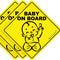 2023 Design- Baby on Board Sticker Sign (3 Pack), Baby Board, Baby car Sticker, Baby car Decal, US Department of Transportation Recommend Color & ...