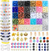 DULEFUN Pony Beads Bracelet Making Kit 24 Colors Kandi Pony Beads with Letter Alphabet Clay Heart Beads and Charms Hair Beads Braids for Women Gir...