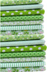 14 Pieces Assorted 7 Designs Square Fabric Bundles Sewing Square Patchwork Precut Fabric Scraps for DIY Quilting Applique Doll Dress Making (Green...