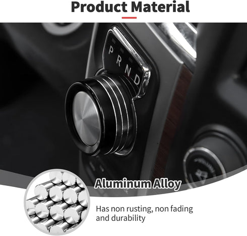 Voodonala for Dodge RAM Aluminum Gear Shift Shifter Switch Transmission Gear Selector Shift Lever Gearstick Knob Coverfor 2013-2017 Dodge RAM Inte...