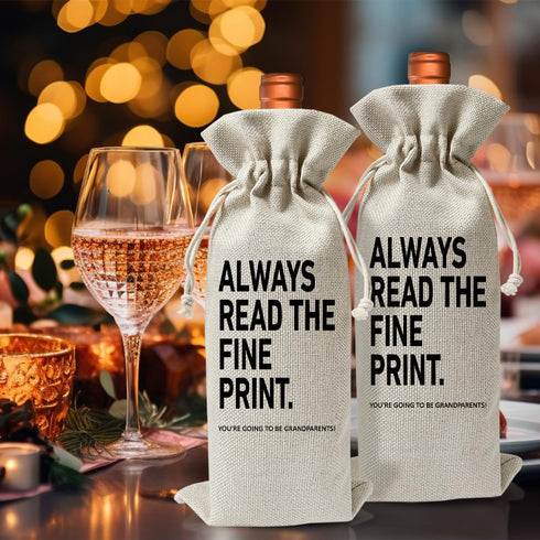 Grandparent To Be Gift Wine Bag, Promoted to New Grandparent Gift, Baby Announcement Gift for New Grandparent, Becoming A Grandparent, Baby Shower...