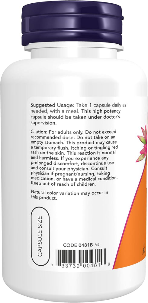 NOW Supplements, Niacin (Vitamin B-3) 500 mg, Essential B-Group Vitamin*, Nutritional Health, 100 Capsules...