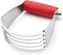 Spring Chef Dough Blender, Top Professional Pastry Cutter, Heavy Duty Baking Tool with Stainless Steel Blades, Medium Size, Red...