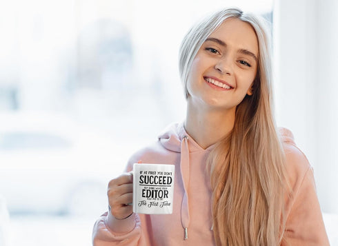 Editor Gifts Ideas for Men and Women Editor Christmas Birthday Gifts Coworker Coffee Mug If at first you don’t succeed try doing what your editor ...