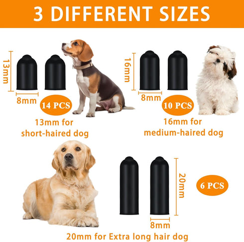 30 Pcs Dog Shock Collar Rubber Tips Training Collar Replacement Parts Silicone Covers Conductive Rubber Sleeve for Dog Training Collar Prongs or A...