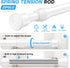 2 Pcs Spring Tension Rod, Adjustable 17-28 Inches, No Drilling White Small Tension Rod Ideal for Small Windows, Lockers, Kitchen?Wardrobes...