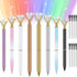 16 Pcs LED Diamond Pen Light Up Diamond Ballpoint Pen Bling Rhinestone Metal Pen Diamond Pen Rose Gold Black Ink for Office Supplies Decorations W...