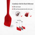 Silicone Spatula Set, Rubber Cooking Utensil Set 4-Piece, Heat Resistant Seamless Turner Spatulas for Nonstick Cookware, Dishwasher Safe, Red...