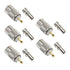 PL259 Coax Connectors, 5 Pack PL-259 UHF Male Solder Connectors with UG-175 Reducer Teflon Material for RG-58, RG-213, LMR195, RG142...