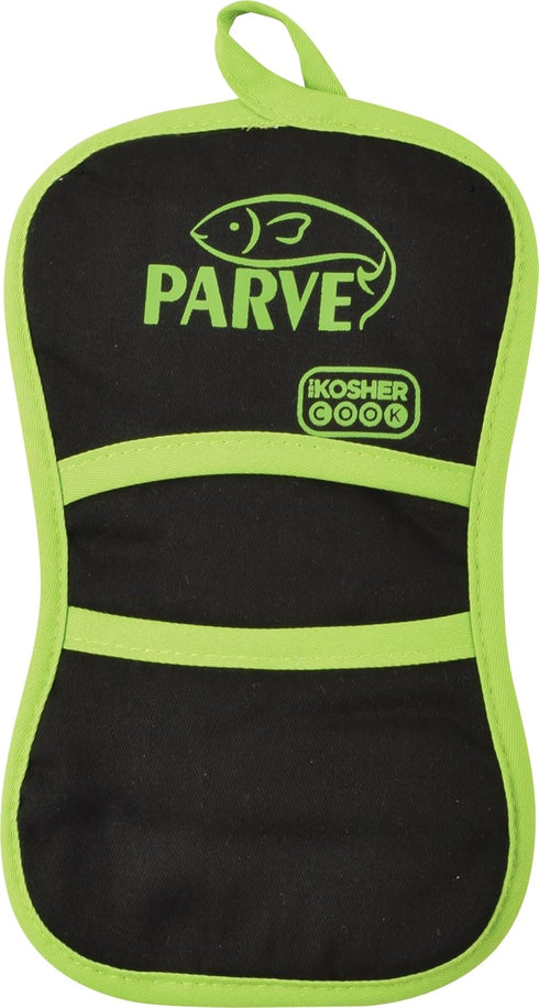 Dairy Blue, Red Meat, Parve Green Kitchen Linen Apron, Oven Mitt, Pot Holder, and Mini Oven Mitt...