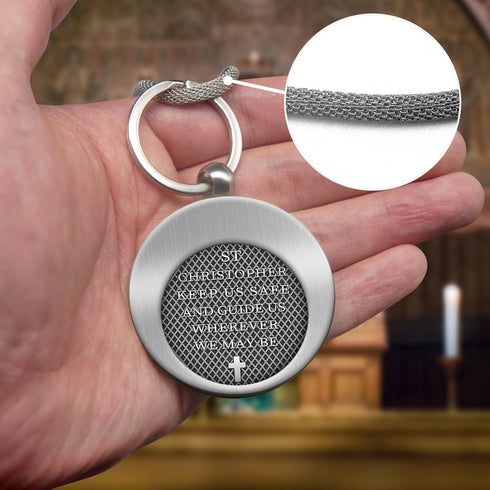St Christopher Hanging Ornament Car Rearview Mirror Saint Christopher Charms Medal Pendant Bless Driving Safety Gift with Detachable Religious Coi...
