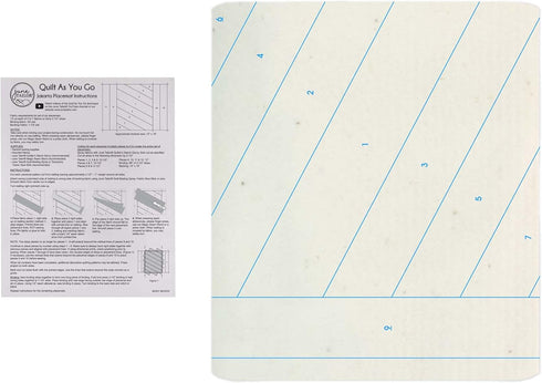 June Tailor Quilt As You Go Placemats Pattern Jakarta, 8 1/2 x 14 inches, Natural, 6 Pieces...