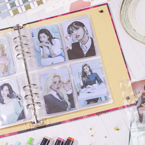 tutata Kpop Photocard Binder, Kpop Photocard Holder Book with Elastic Cord, 25 Sleeves, Hard Cardboard...