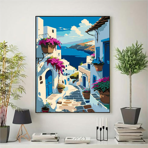 pvoodire Landscape Paint by Numbers Kit for Adults,Scenery Paint by Number on Canvas,Paint by Number Perfect for Gift Home Wall Decor(16x20inch)...