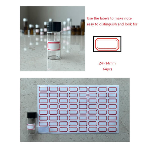 10ml Clear Glass Vials with Screw Caps and Plastic Stoppers, Small Liquid Sample Vial, Leak-Proof Vial, 25PCS...