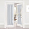NICETOWN Greyish White Sidelight Door Panel - Room Darkening French Door Thermal Drapery for Privacy (25" Width x 72" Length, Platinum |Tie Back I...