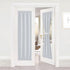 NICETOWN Greyish White Sidelight Door Panel - Room Darkening French Door Thermal Drapery for Privacy (25" Width x 72" Length, Platinum |Tie Back I...