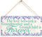 Meijiafei The Love Between a Grandmother and a Grandchild is Forever - Lovely Meaningful Gift Sign for Gran Family Retirement Sign 10"x5"...
