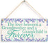 Meijiafei The Love Between a Grandmother and a Grandchild is Forever - Lovely Meaningful Gift Sign for Gran Family Retirement Sign 10"x5"...