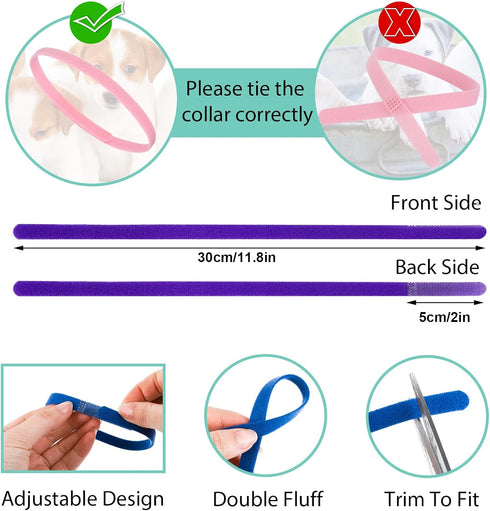 27Pcs Puppy Collars for Litter Adjustable Puppy Whelping Collars Soft Nylon Breakaway Puppy ID Collars with Safety Release Buckle for Newborn Pupp...