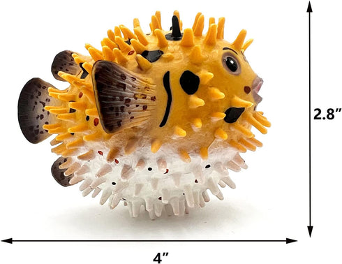 Gemini&Genius Pufferfish Toy, Realistic Puffer Fish Action Figure, Real Blowfish Toy, Educational Gift, Display and Play Toy, DIY Craft Decor, Swi...