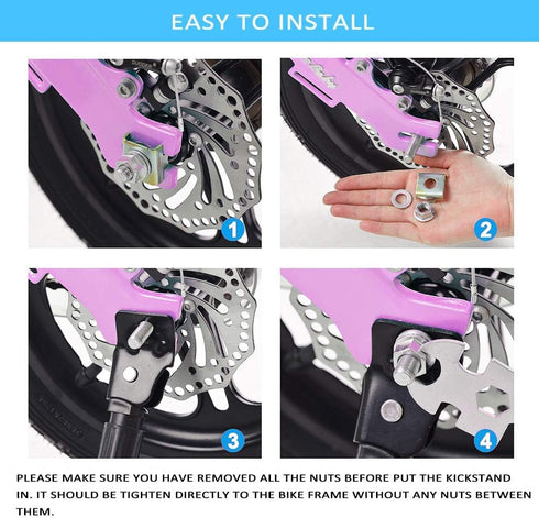 Bike Kickstand for 12 14 16 18 20 Kids Bike Stand Bicycle Support Rack (For 14" bike)...