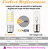 BA15D LED Double Contact Bayonet Base Sewing Machine Bulb AC110-130V,T3/T4/C7/S6,4W Daylight 6000K,LED 40W Halogen Replacement Bulb,No-Dimmable,2-...