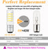(4-Pack) BA15D LED Double Contact Bayonet Base Sewing Machine Bulb 120 Volts,T3/T4/C7/S6,4W Daylight 6000K,LED 40W Halogen Replacement Bulb,No-Dim...